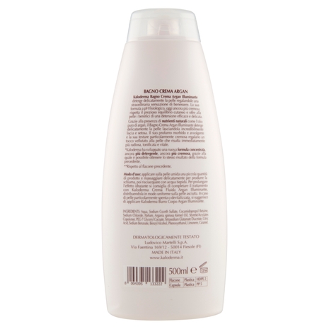 Kaloderma Illuminante Argan Bagno Crema per Tutti i Tipi di Pelle 500 ml